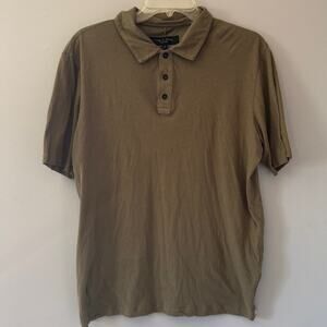 Men’s rag+bone cotton polo size small in olive green